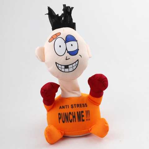 Funny Anti Stress Punch Me Screaming Toy 1 Pc Pack - Orange