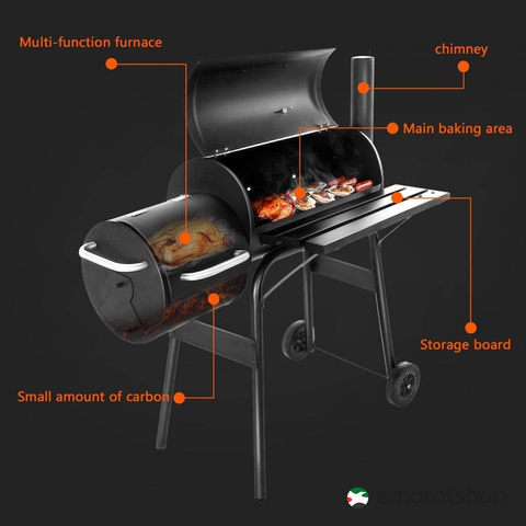 BBQ Grill Smoker Portable Camping Barbecue Cooker Outdoor Cooking