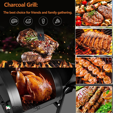 BBQ Grill Smoker Portable Camping Barbecue Cooker Outdoor Cooking