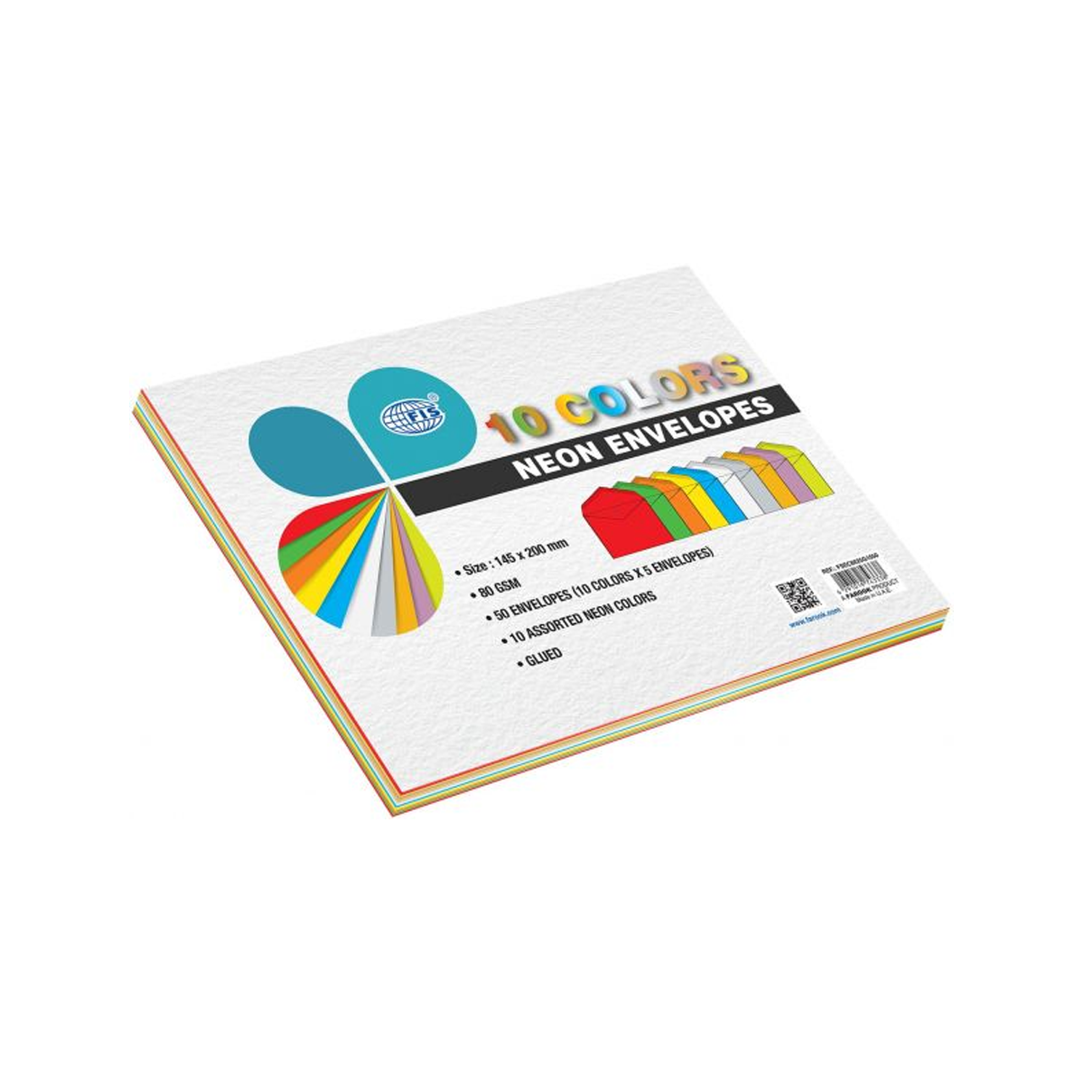 Color Envelopes, Glued Pack of 50 Pcs. 145 X 200 mm, 80 GSM - SquareDubai