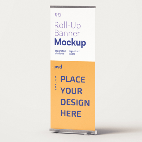 Olmecs Commercial Roll Up Banner 85x200Cms  (PRINT YOUR OWN DESIGN)