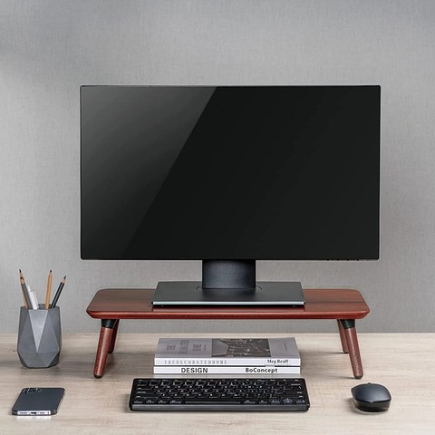 Navodesk Premium Walnut Monitor Riser, Minimalistic Wooden Monitor Sta ...