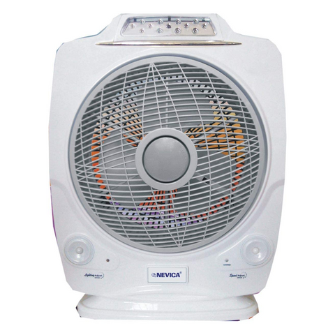 Nevica 25W, Rechargeable Fan with LED Lamp (Model NV-2341R)