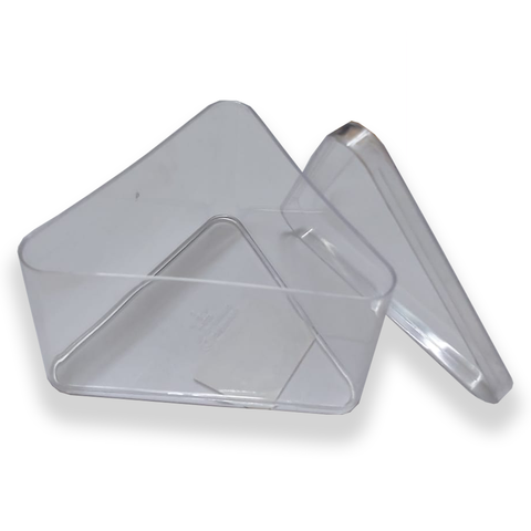 Clear Plastic Acrylic Triangle Box For candy 9x5 Cms (12Pcs Pack)