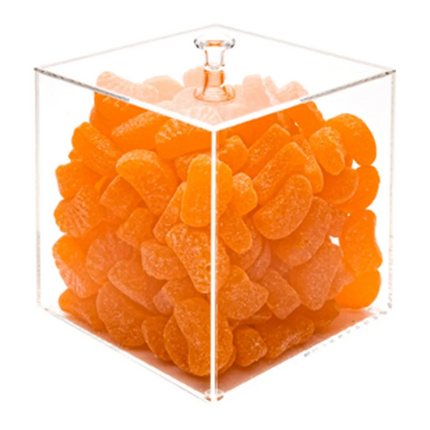 Clear Acrylic Medium Candy Container - Display Box - 6" x 6" x 6"