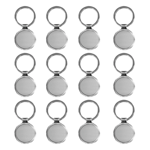 Olmecs Promotional Round Shaped Metal Keychain (12 Pc Pack)