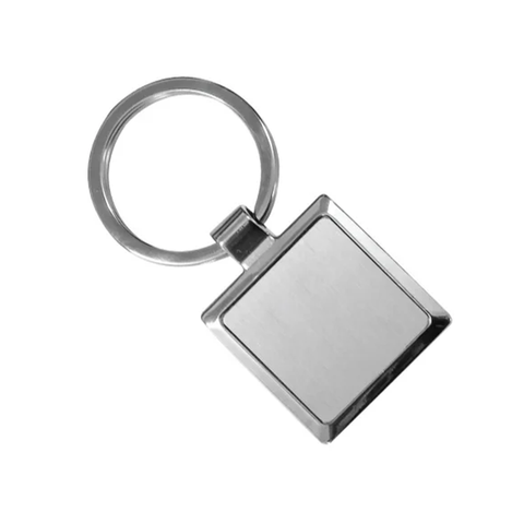 Olmecs Promotional Square Shaped Metal Keychain (12 Pc Pack)