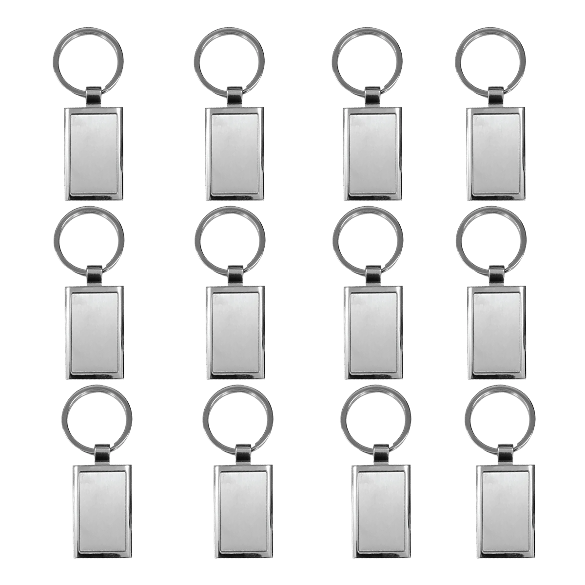 Olmecs Promotional Rectangle Shaped Metal Keychain (12 Pc Pack ...