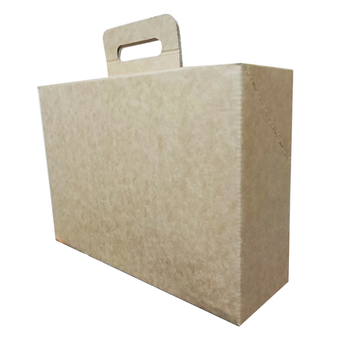 Large Corrugated Brown Kraft Boxes with Handle  36x25x15Cms (10Pc Pack) - WILLOW