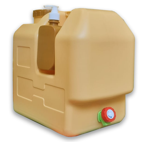 Camping Water Tank  with Tap and Soap Dispenser, Plastic Water Container - 30 Ltr