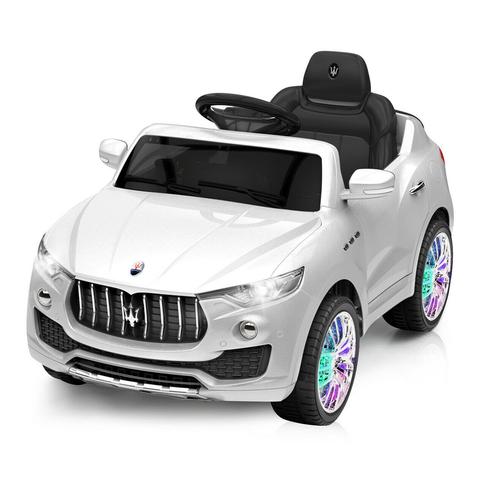 Emma Maserati Kids Ride On Car, Battery Powered Vehicle, Parental with Remote Control - White
