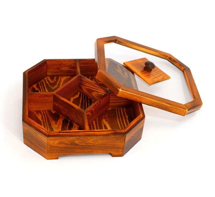 5 Sectional Wooden Candy Tray