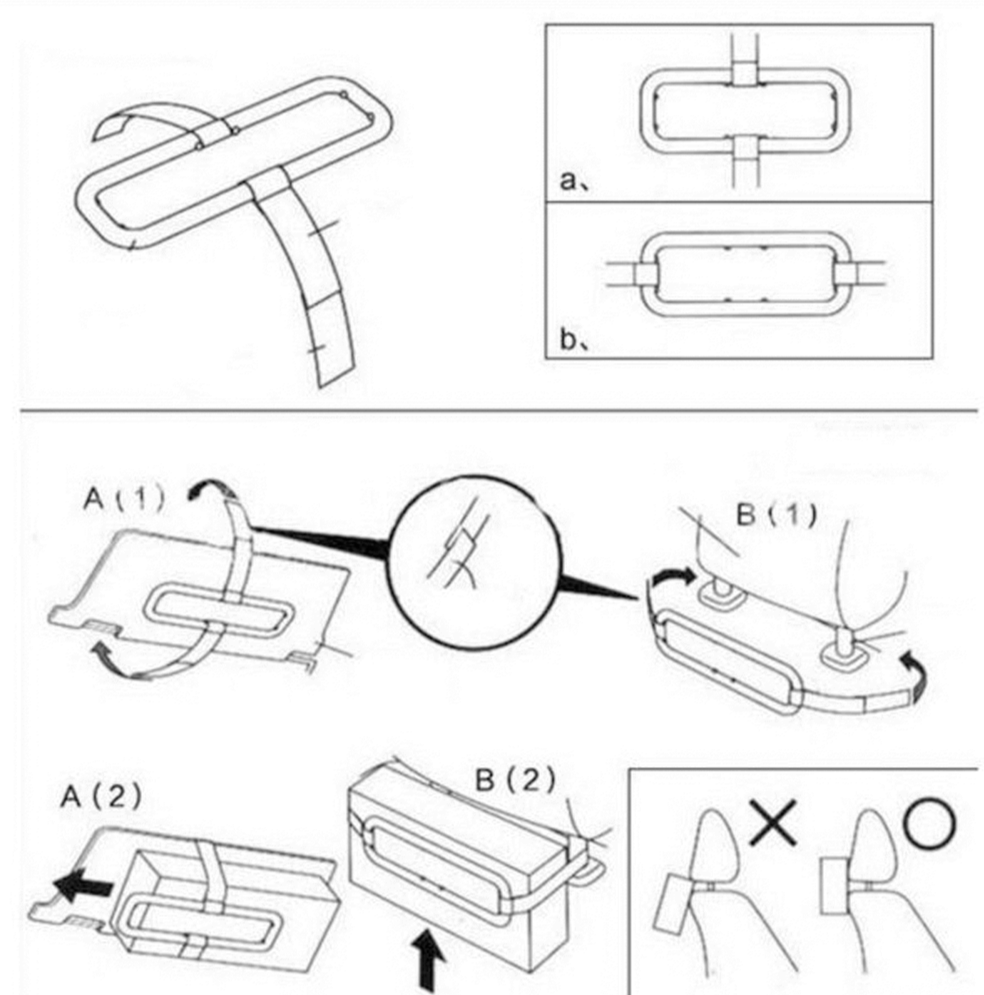 Car tissue paper box holder Auto rear seat headrest support Hold Clip - SquareDubai