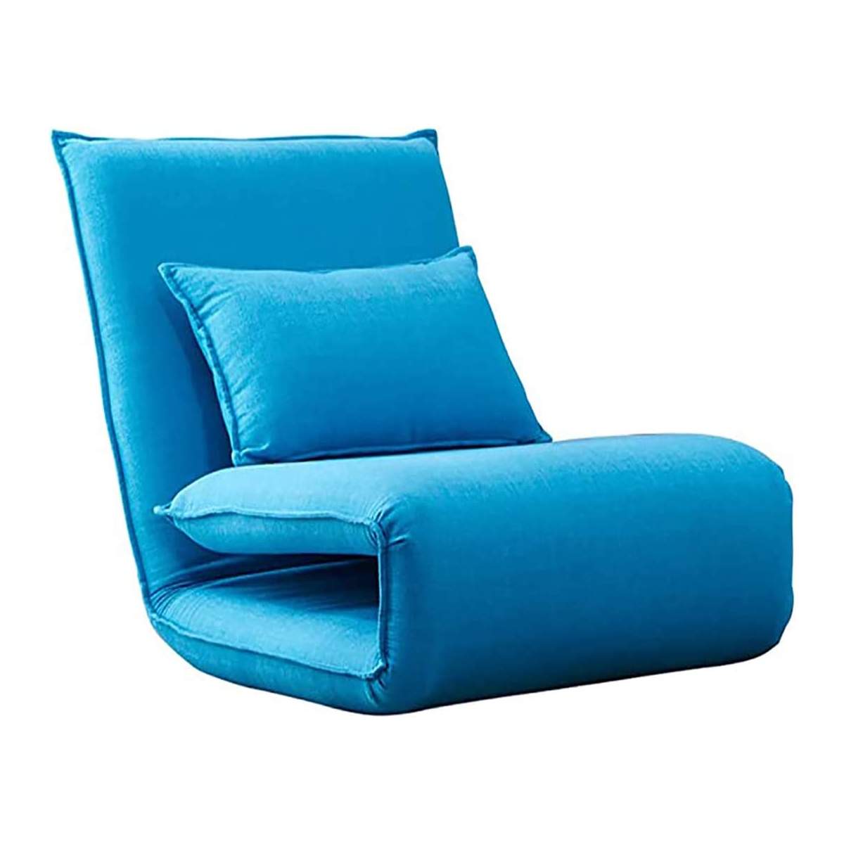 Modern Nordic Rocking Chair Swing Chair Lounge Chair Lazy Chair with soft fabric Cushion - Blue