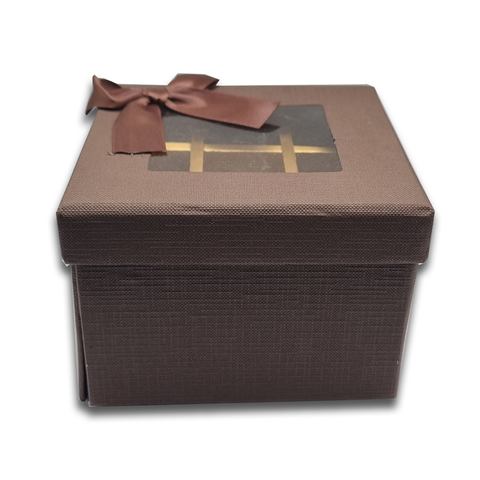 2Tier High Quality Empty Chocolate Gift Box 18 Cavities (12x12x8 Cms) 6Pc Pack - Brown