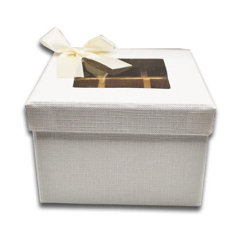 2Tier High Quality Empty Chocolate Gift Box 18 Cavities (12x12x8 Cms) 6Pc Pack - White