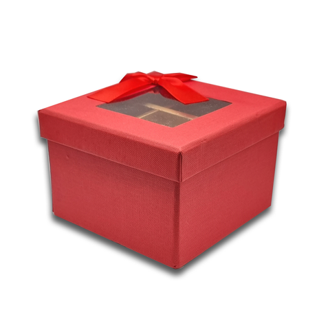 2Tier High Quality Empty Chocolate Gift Box 18 Cavities (12x12x8 Cms) 6Pc Pack - Red