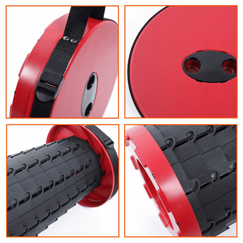 Telescopic Plastic Stool Shrinkable Camping Fishing Garden Folding Chair - ORANGE