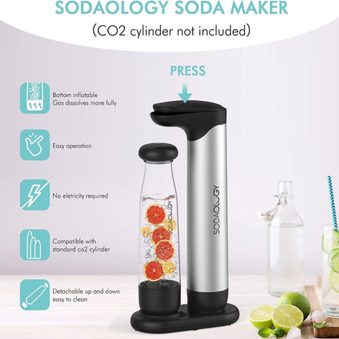 Sodaology Carbonate Any Drinks Soda & Sparkling Water Maker