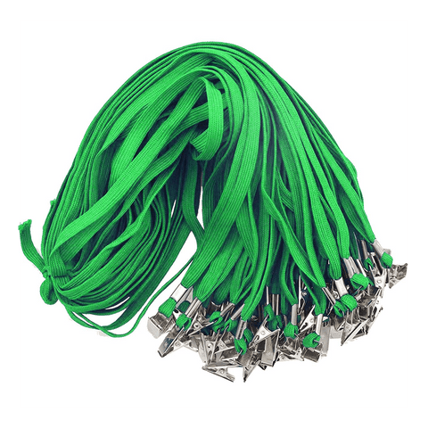Olmecs 50 PCS 32-Inch Flat Lanyards with Bull Dog Clip