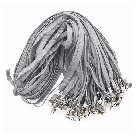 Olmecs 50 PCS 32-Inch Flat Lanyards with Bull Dog Clip