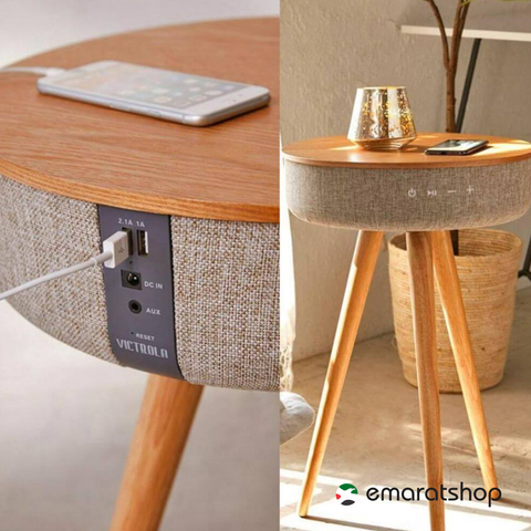 Smart Table Bluetooth Speaker & Charger with Built in 360°