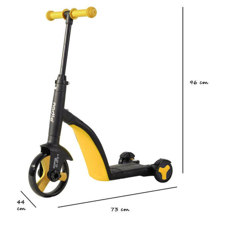 Kids Tricycle Multifunctional Cycle - Nadle (Yellow)