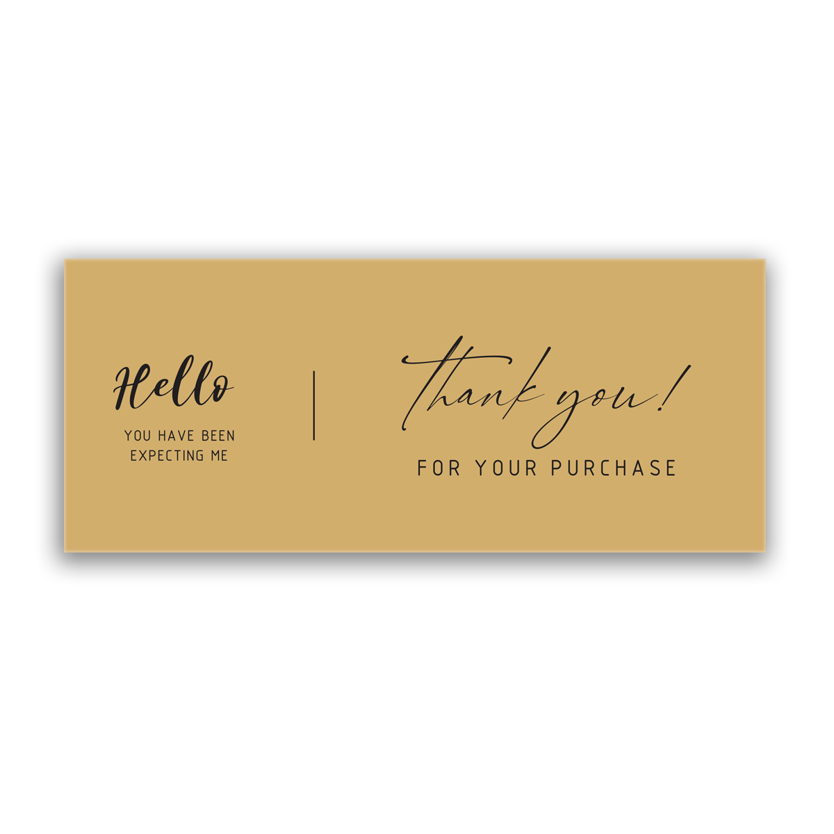 Willow 50Pc Pack Thank You For Your Purchase Sticker For Box Support (15.5x6.5Cms) - Gold