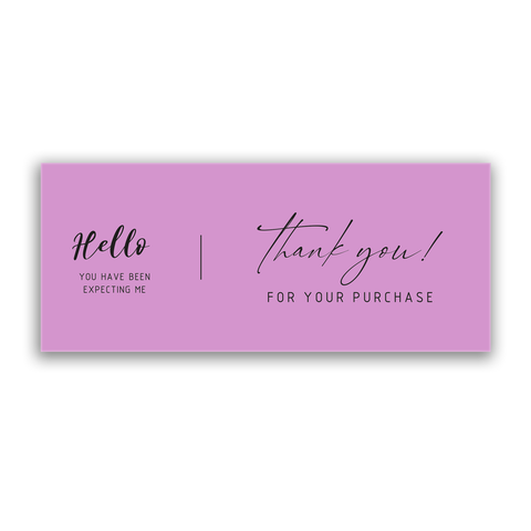 Willow 50Pc Pack Thank You For Your Purchase StickerFor Box (15.5x6.5Cms) - Golden Yellow