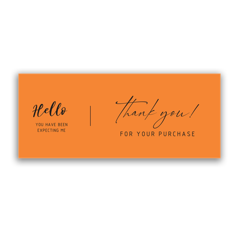 Willow 50Pc Pack Thank You For Your Purchase StickerFor Box (15.5x6.5Cms) - Golden Yellow