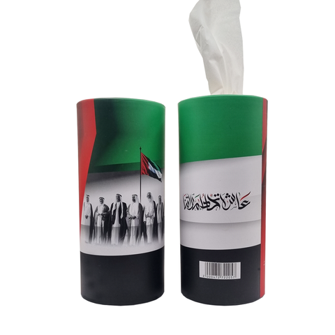 UAE National Day Cylindrical Tissue Boxes (24Pcs Pack) - WILLOW