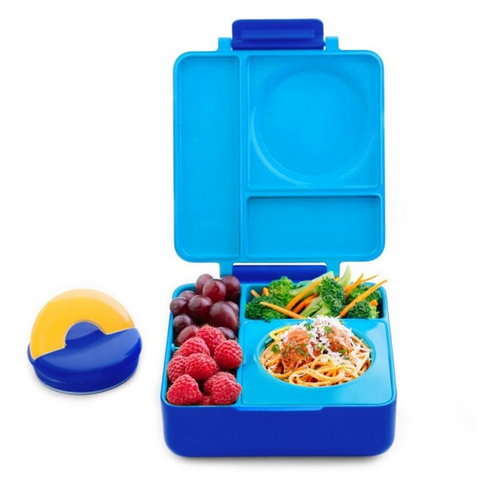 OmieBox Kids Bento Lunch Box with Insulated Thermos - Omielife - Blue