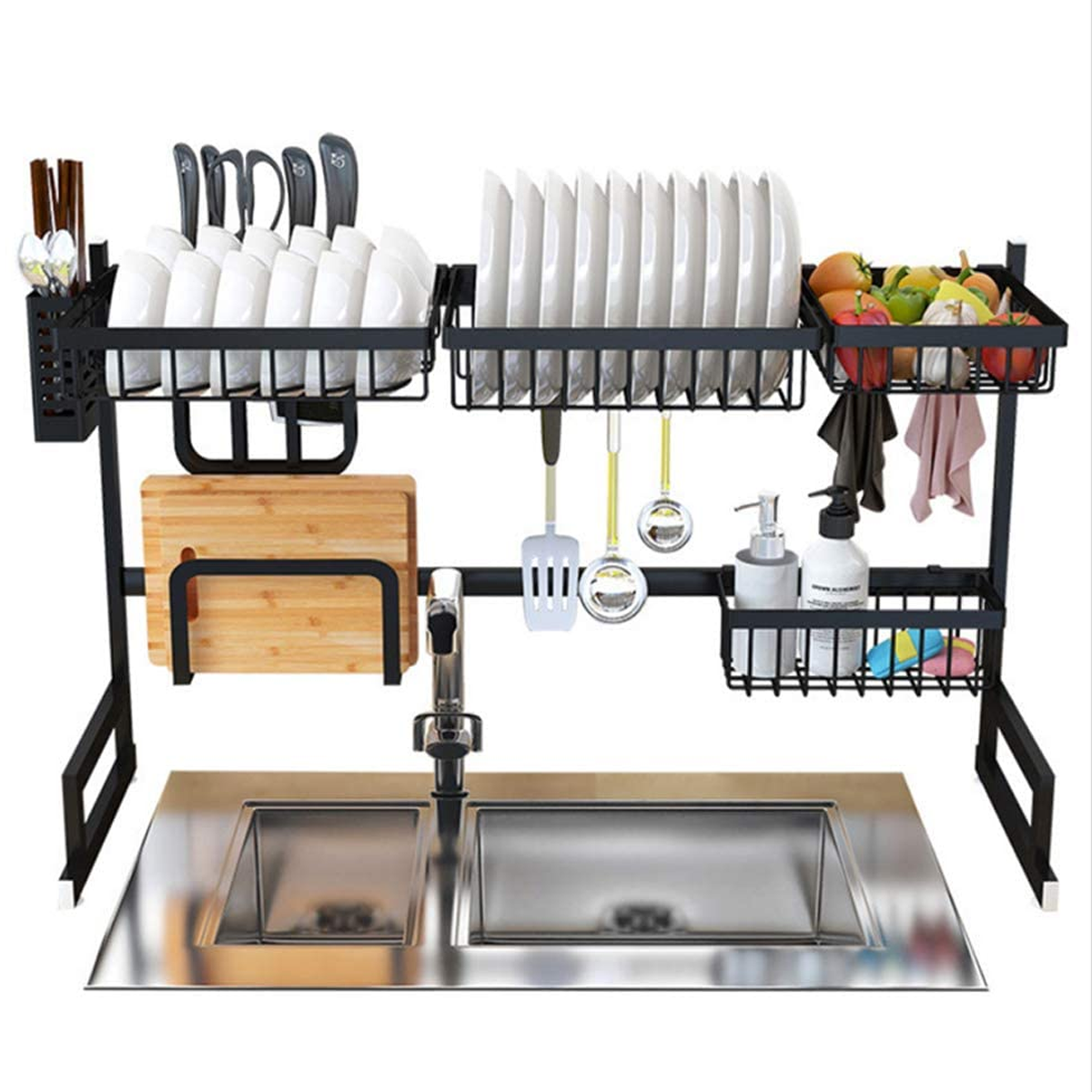 Over the Sink S/S Dish Rack for Kitchenware 65/85 Cms