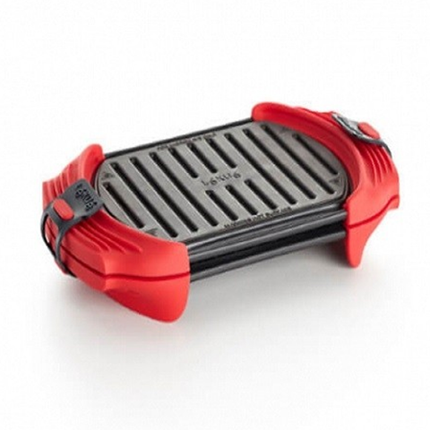 Microwave Grill Red and Black - Lekue