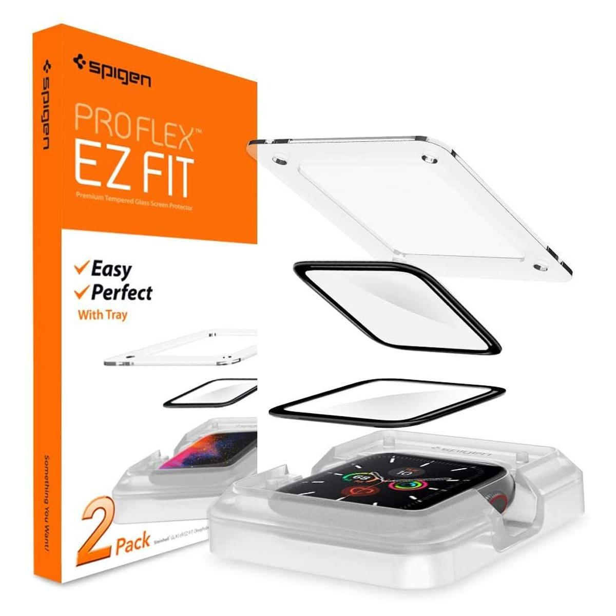 Spigen Pro Flex EZ Fit [2-Pack] designed for Apple Watch 44mm