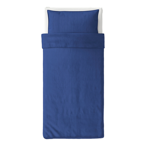 Quilt cover and pillowcase, Dark Blue, 150x200/50x80 cm - ANGSLILJA