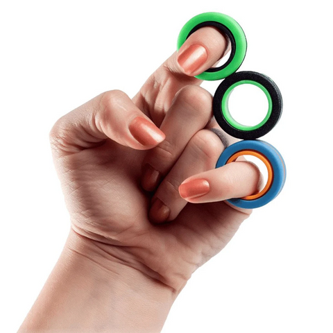 Colorful Magnetic Bracelet Ring Unzip Finger Game Toy