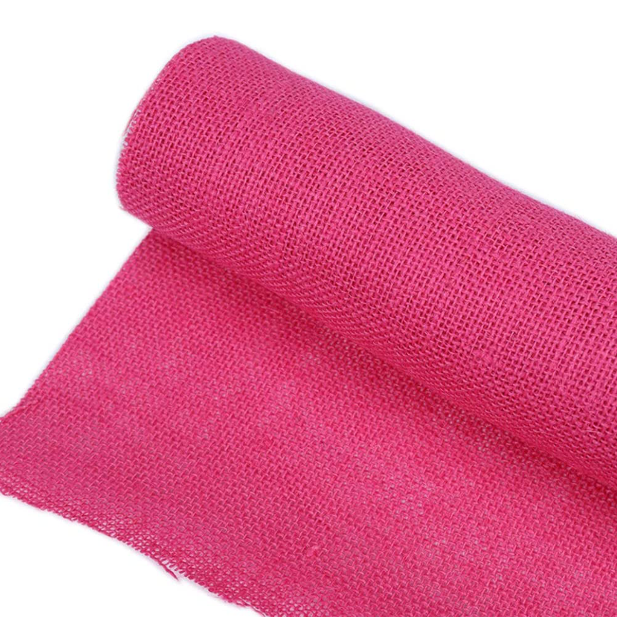 Jute Burlap Fabric Ribbon Roll DIY Sewing Craft Tablecloth Home Decor - Yellow