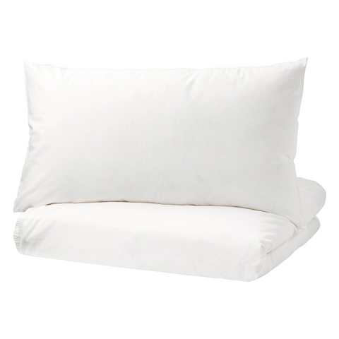 Quilt cover and pillowcase, White, 150x200/50x80 cm - ANGSLILJA