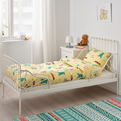 Quilt cover and pillowcase, toys yellow, 150x200/50x80 cm - KAPPHAST