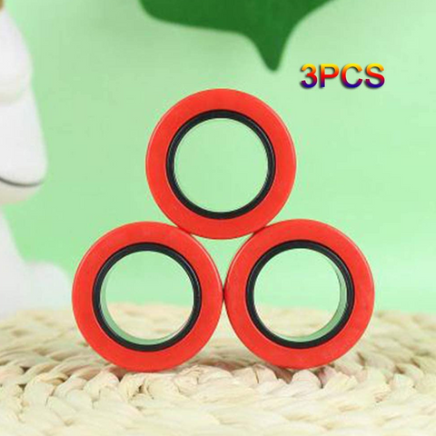 Colorful Magnetic Bracelet Ring Unzip Finger Game Toy
