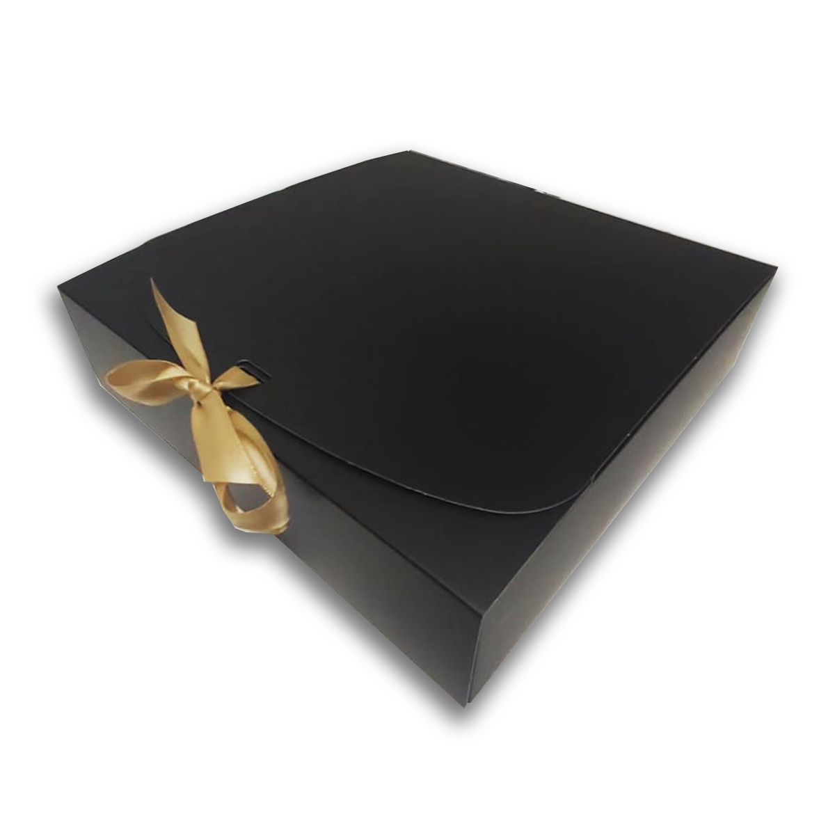 Small Silk Ribbon Closure Design BROWN Kraft Gift boxes (16x16x5Cms) 12Pc Pack - Brown
