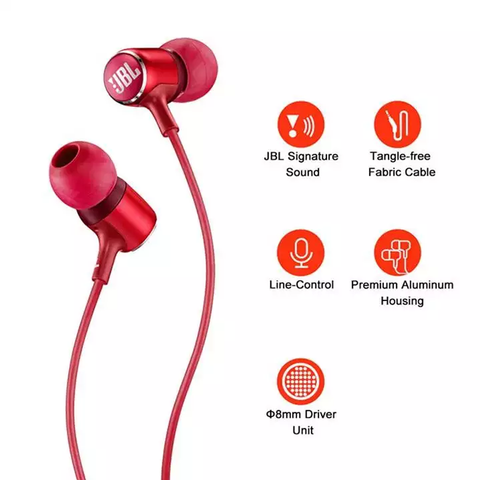 JBL LIVE 100 Wired In-ear Headphoner - White