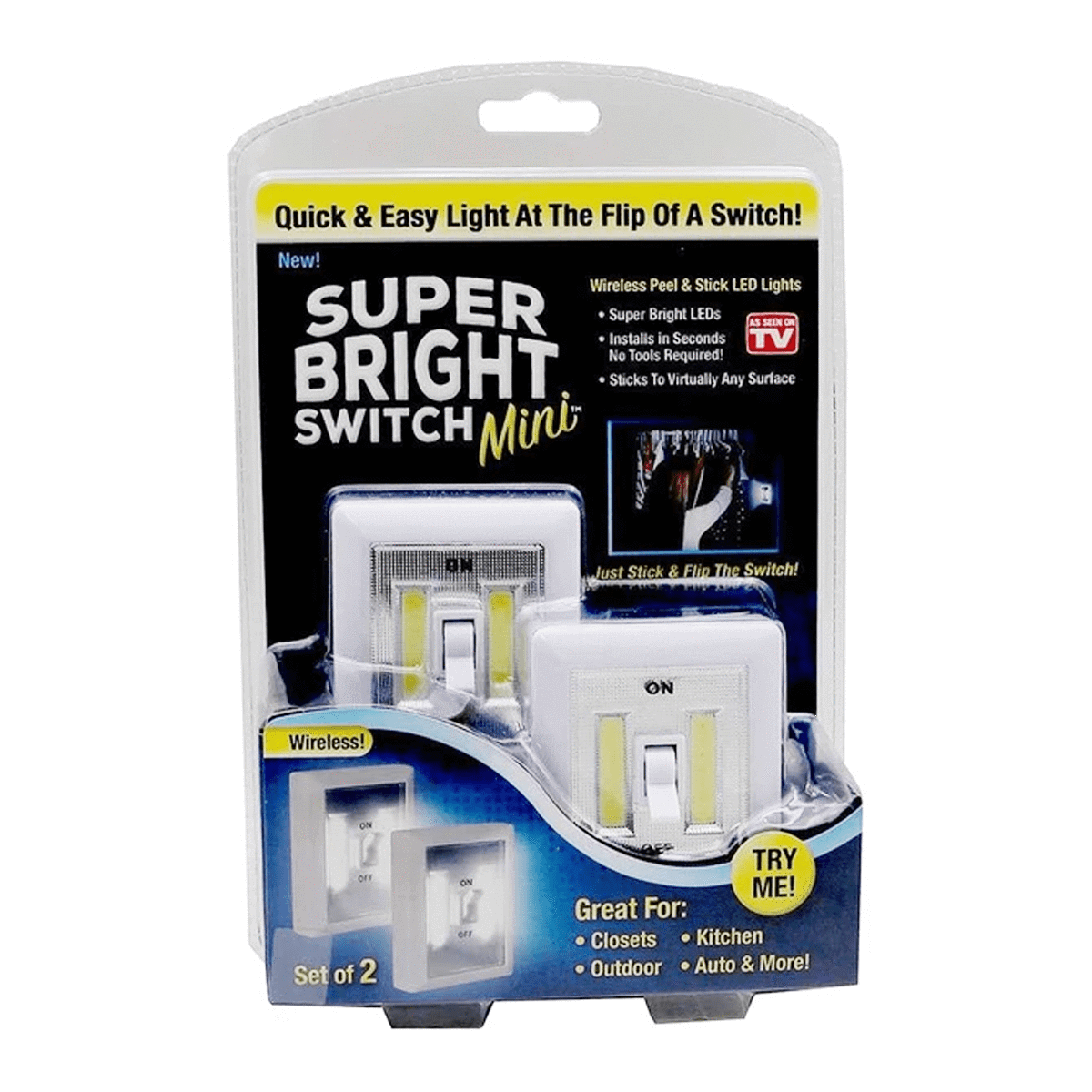 Super Bright Switch Mini Wireless Peel and Stick LED Lights