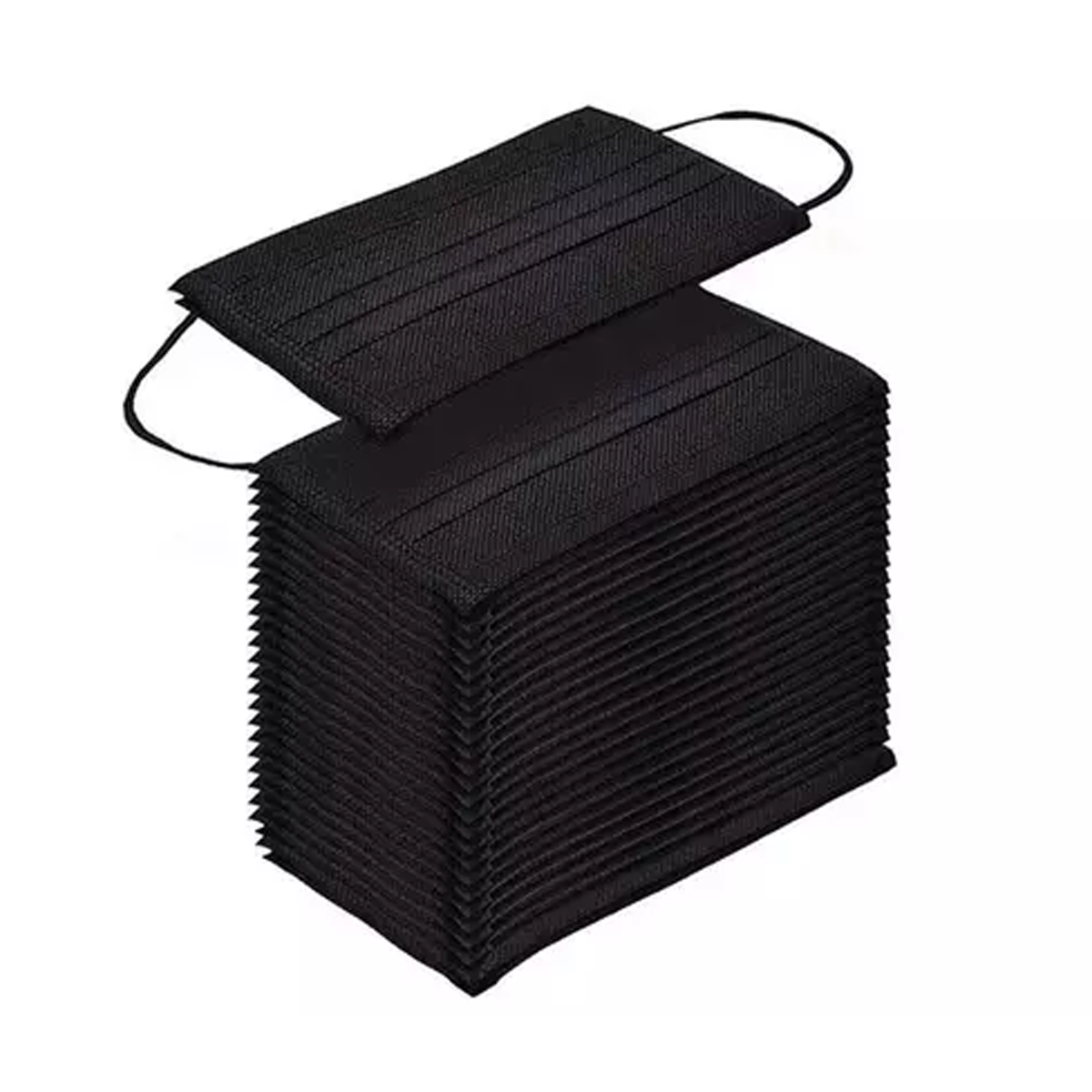 Mask Hitam Disposable 3-Ply Black Face Masks (50-Pack) – Emaratshop