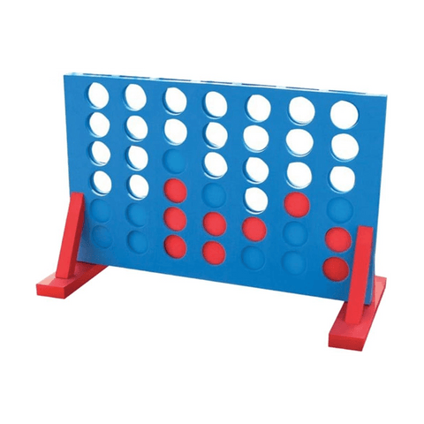 Kingfisher Garden Games Jumbo 4-in-a-Row Wooden Game, Red and Yellow