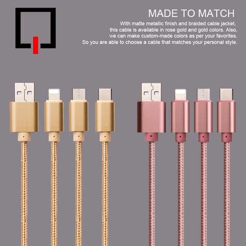 3 in 1 Charging Cable Micro/TypeC/Iphone