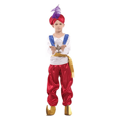 Aladdin Suit Hat Boy's Arabian Prince Costume (Large)