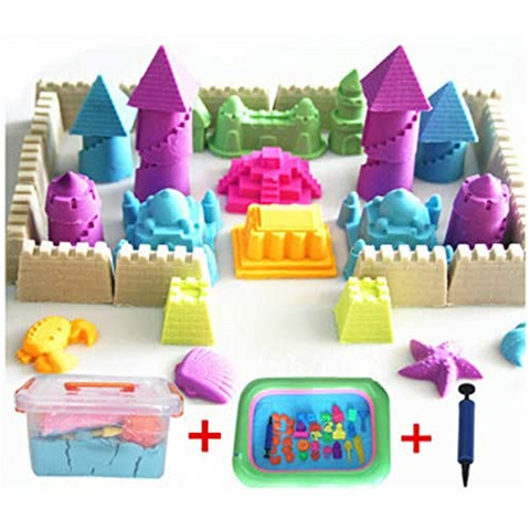 Magic Sand Toy Set with Modeling Tools (2 Kg) - Blue