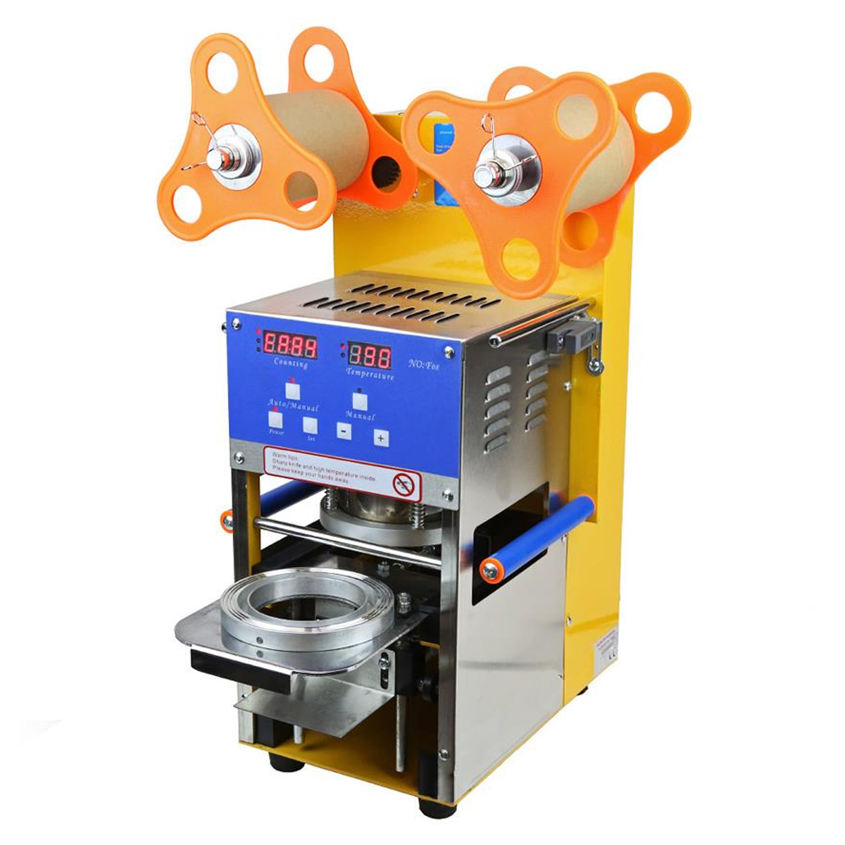 Fully automatic cup sealing machine/ cup sealer + 1 Free roll DES-QF08